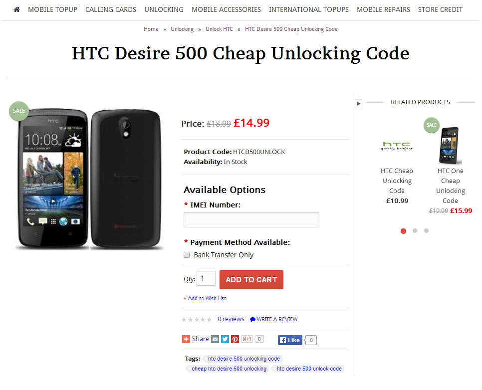 How To Unlock HTC Desire 500 Easily