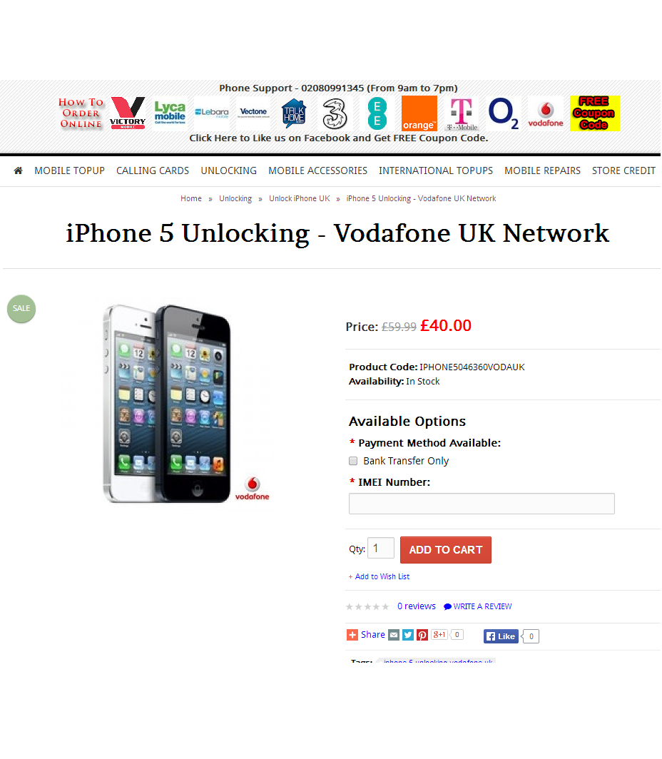 How To Unlock iPhone 5 from Vodafone UK Network