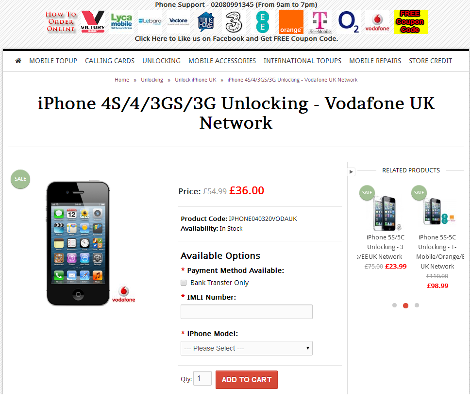 How to Unlock iPhone 4S/4/3GS/3G on Vodafone Network