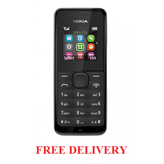Nokia 105 Pay As You Go Phone - Unlocked - Black